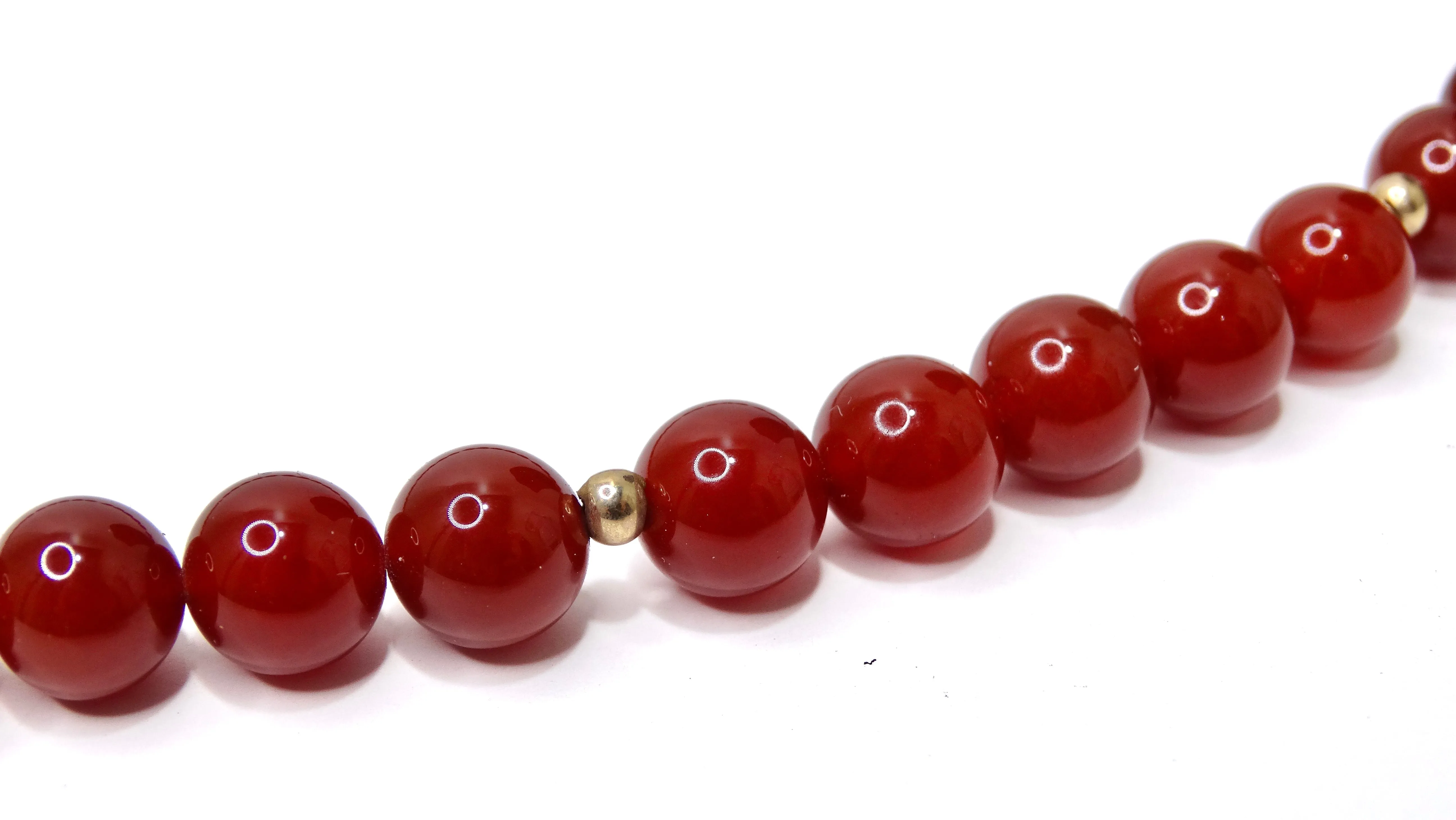 10k Gold and Jade Beaded Necklace