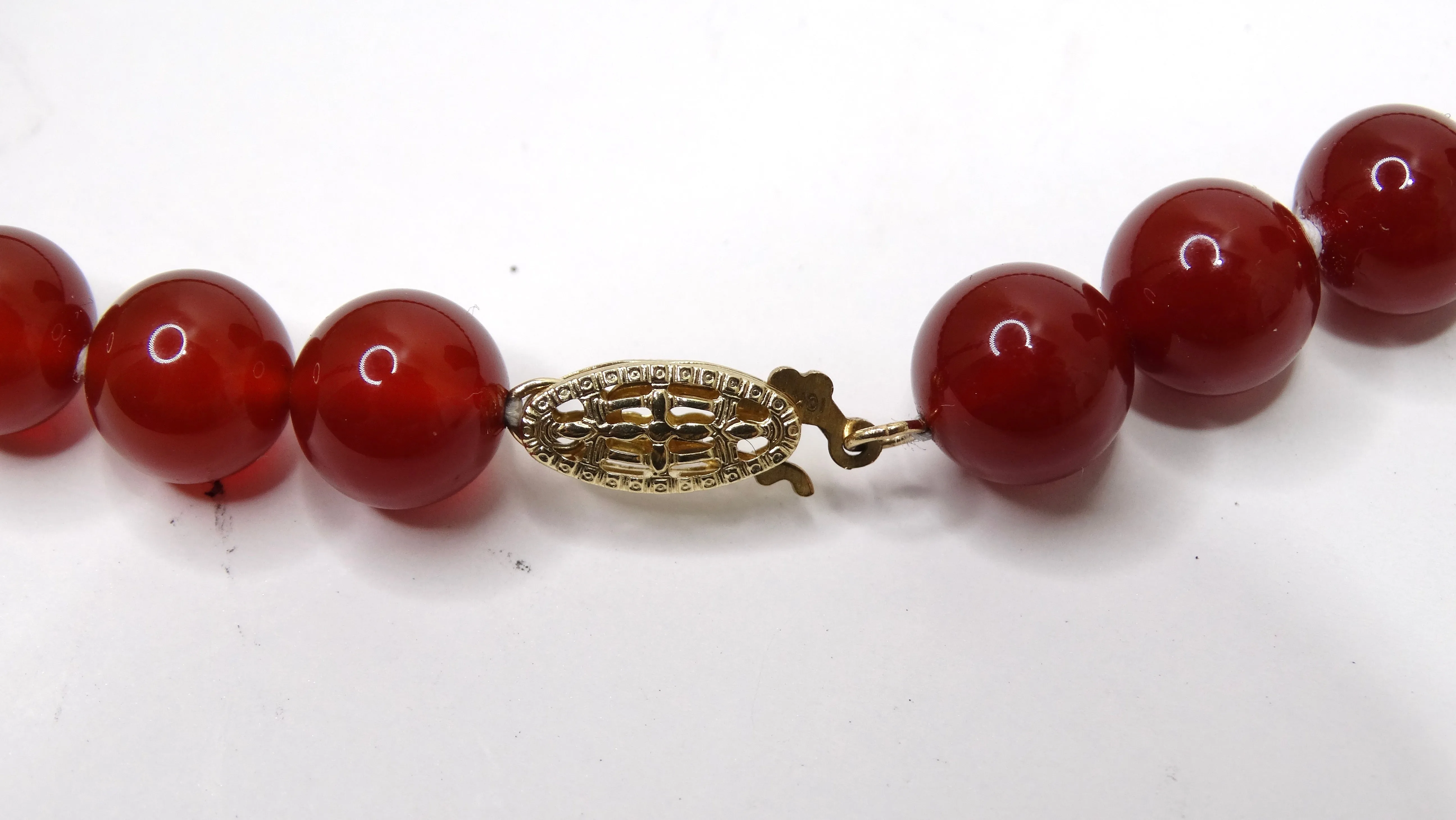 10k Gold and Jade Beaded Necklace