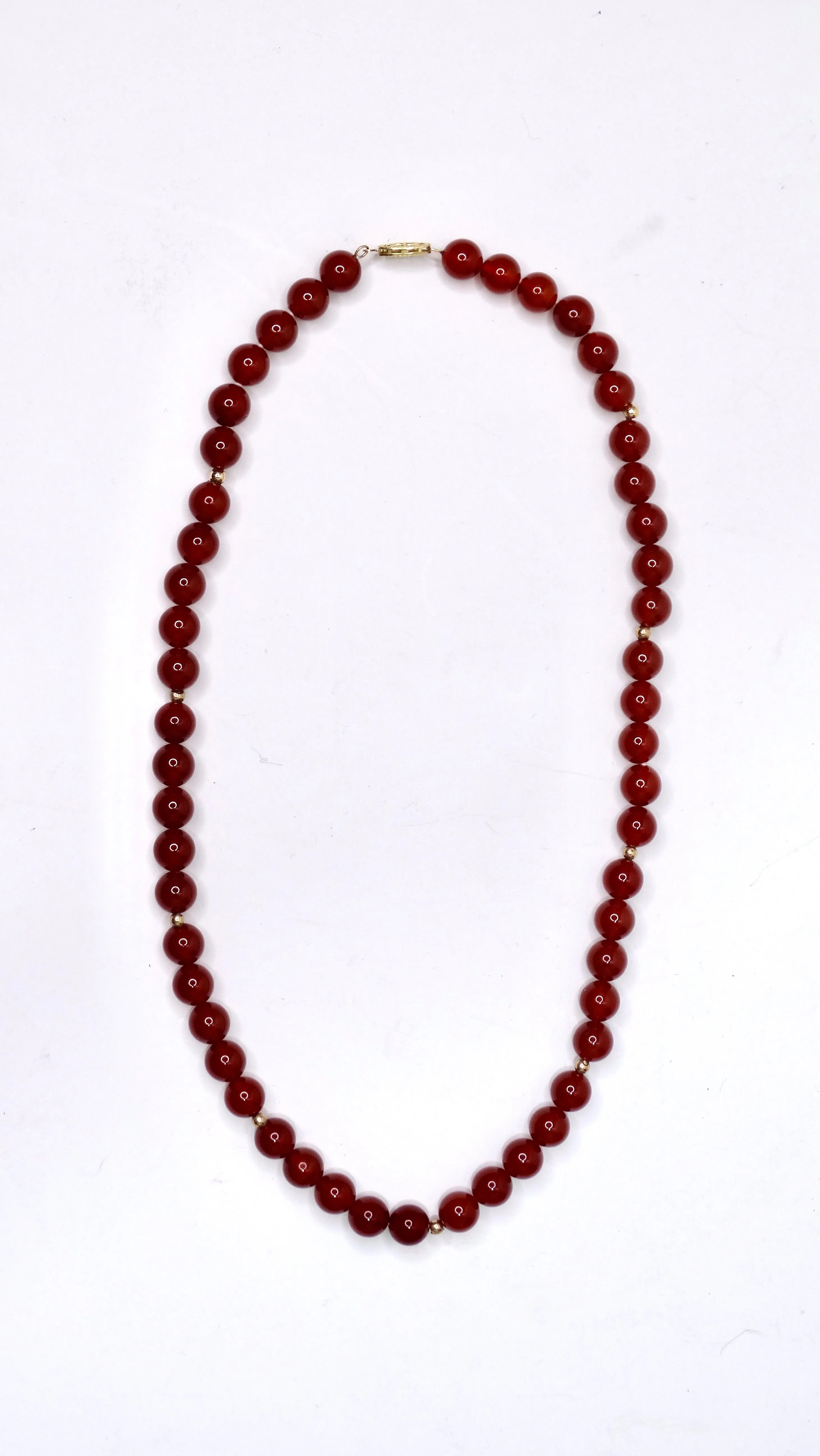 10k Gold and Jade Beaded Necklace