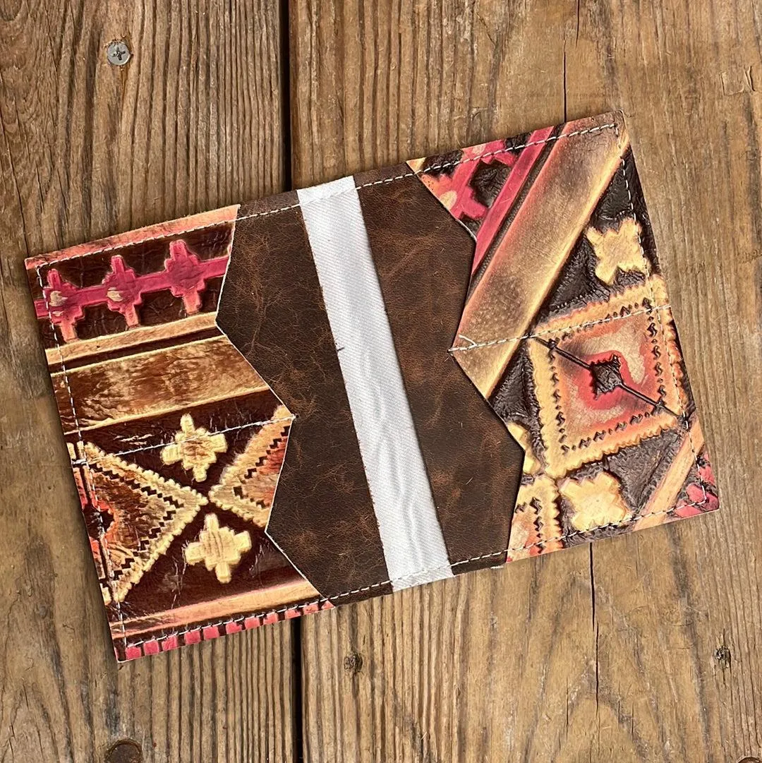 116 Waylon Wallet - Black & White w/ Summit Fire