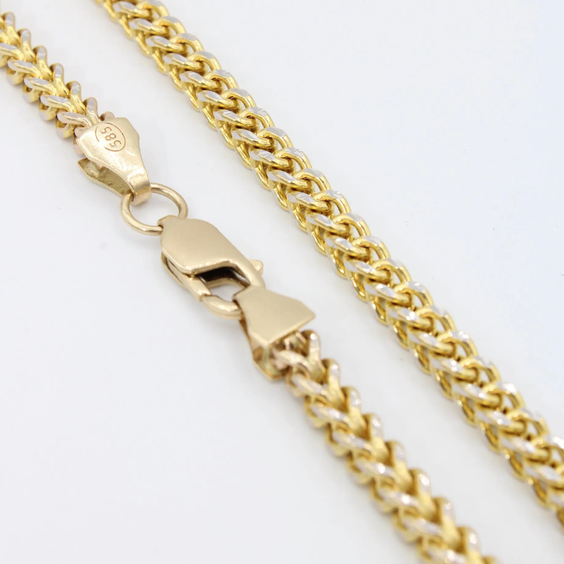14K Hollow Franco Chain Tow Tone (30" inches) JTJ™