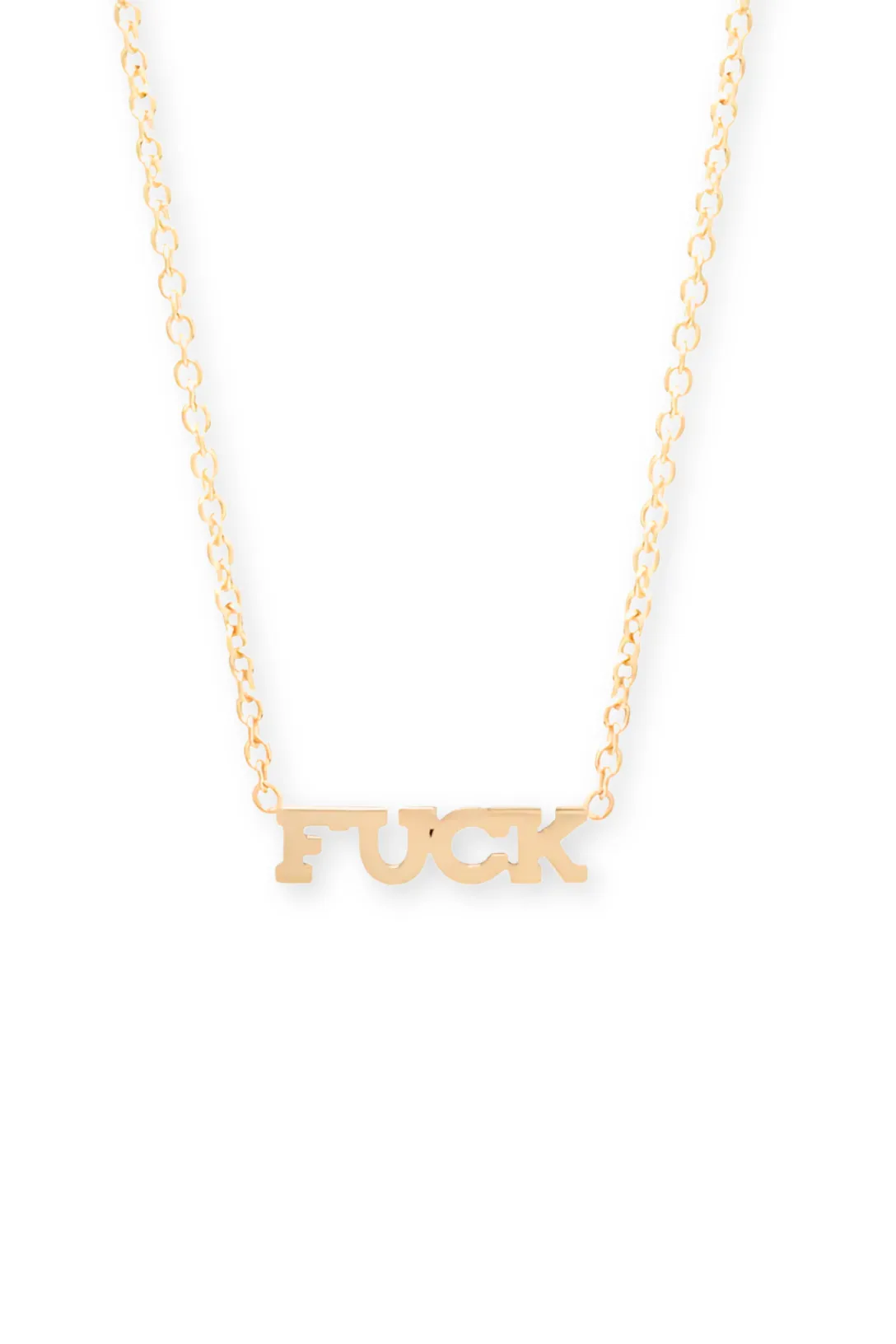 14k Itty Bitty FUCK Necklace