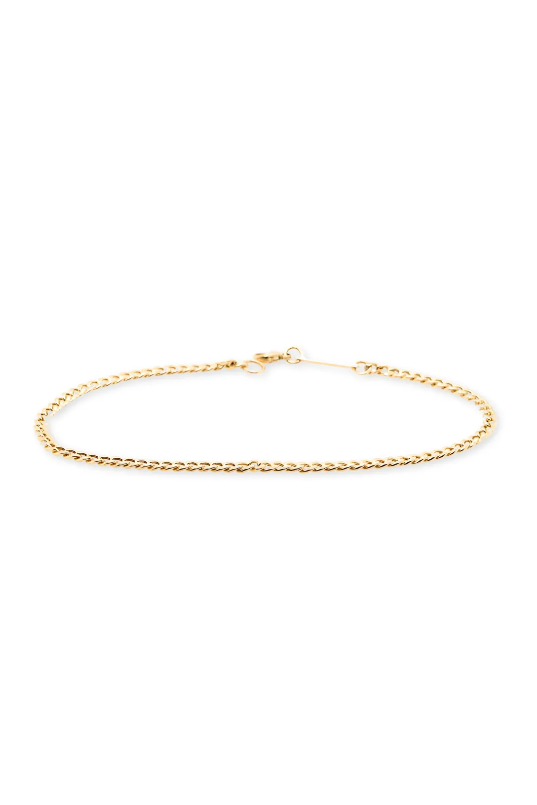 14k Small Curb Chain Anklet
