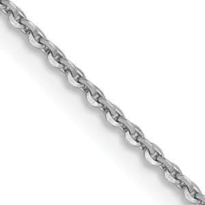 14K White Gold .90 mm Diamond Cut Cable Chain