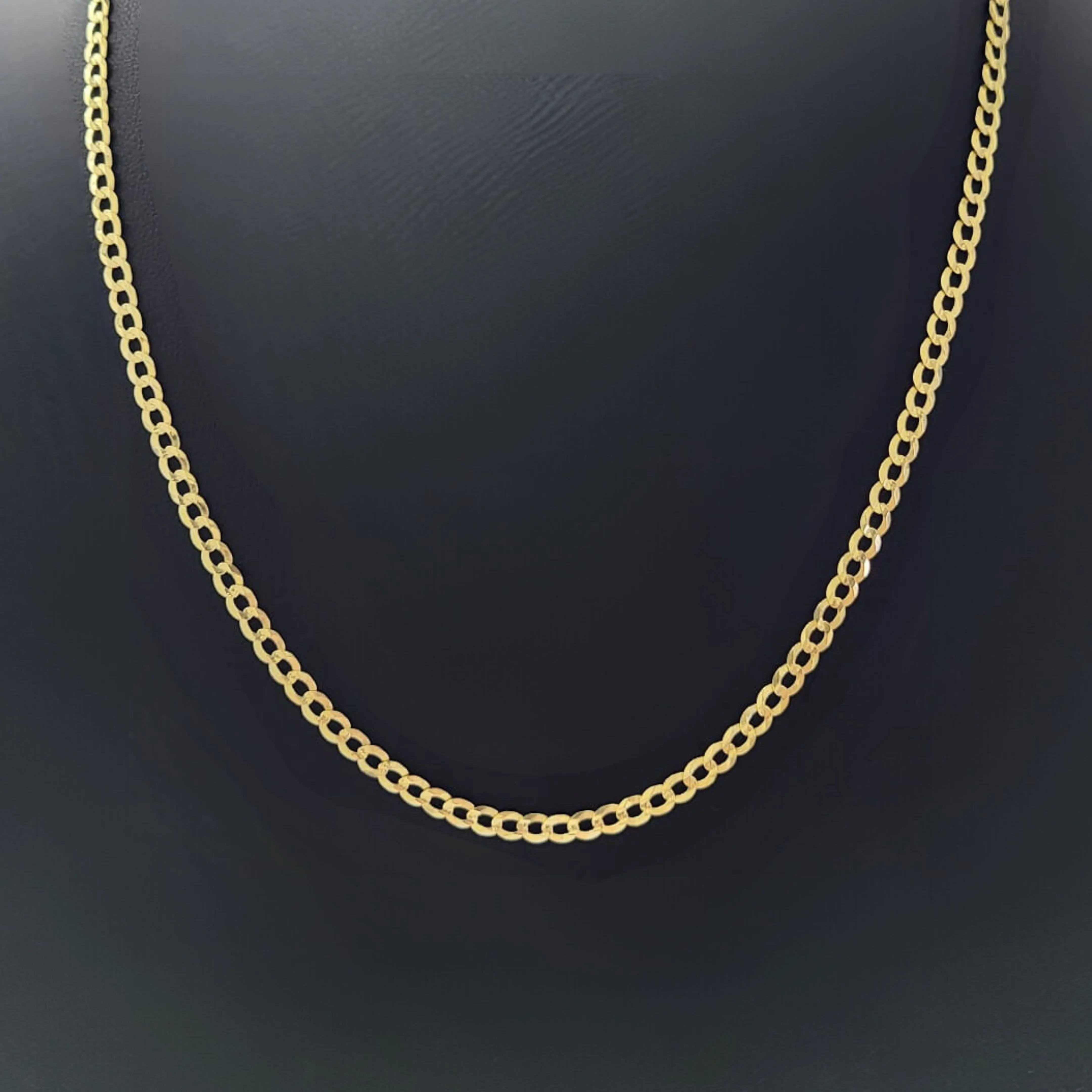 14K Yellow Gold 18" Curb Chain Link