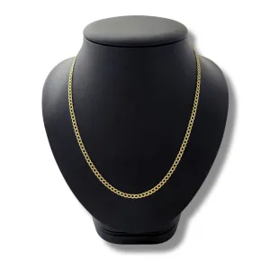 14K Yellow Gold 18" Curb Chain Link