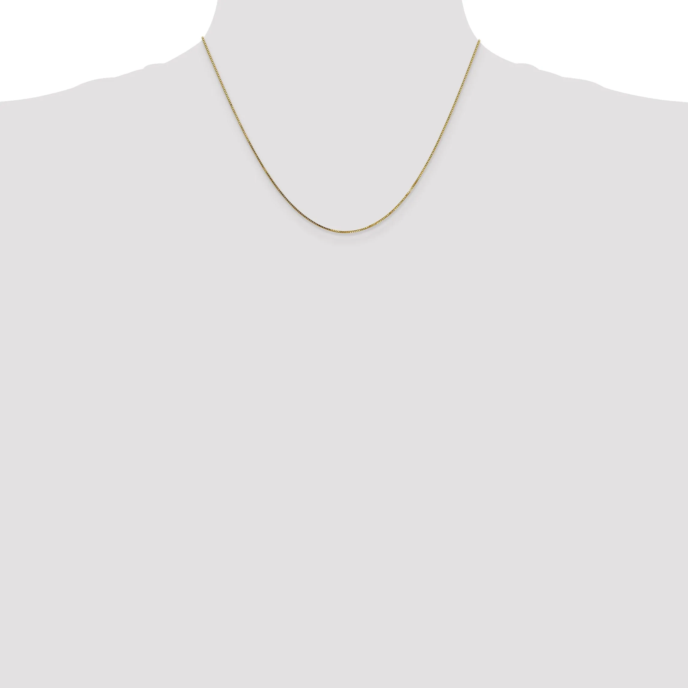 14k Yellow Gold .8 mm Box Chain