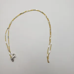 18' Vermeil 2 tone Necklace Chain