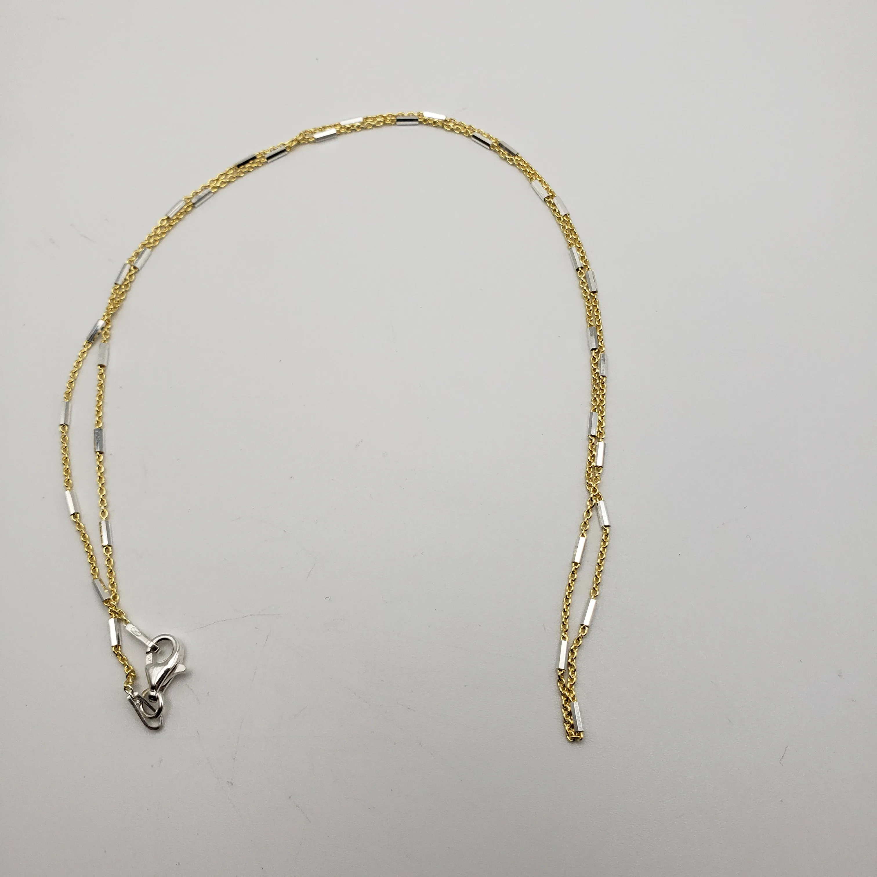 18' Vermeil 2 tone Necklace Chain