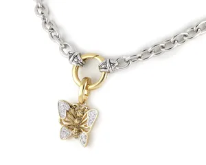 20th Anniversary Butterfly on 17” Spring Ring Two Tone