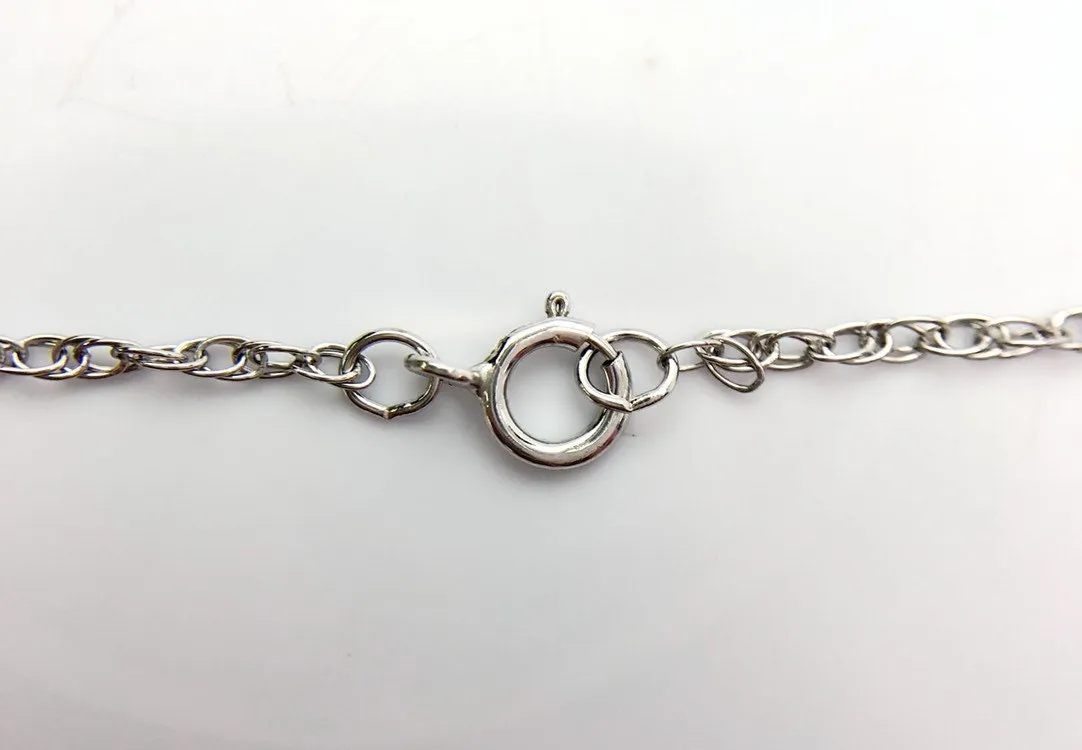 22” Sterling Silver Rhodium Finish Rope Chain 1.3mm (S010R/22)
