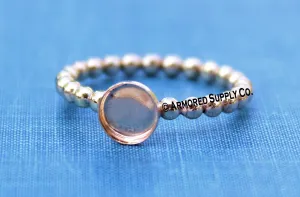 3mm Gold Filled Beaded Bezel Cup Ring blank