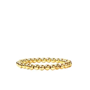 6mm Beaded Bracelet (Gold)