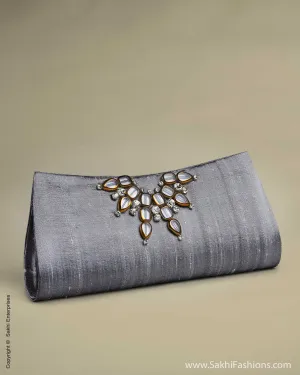 AC-0015 Silk Clutch Grey