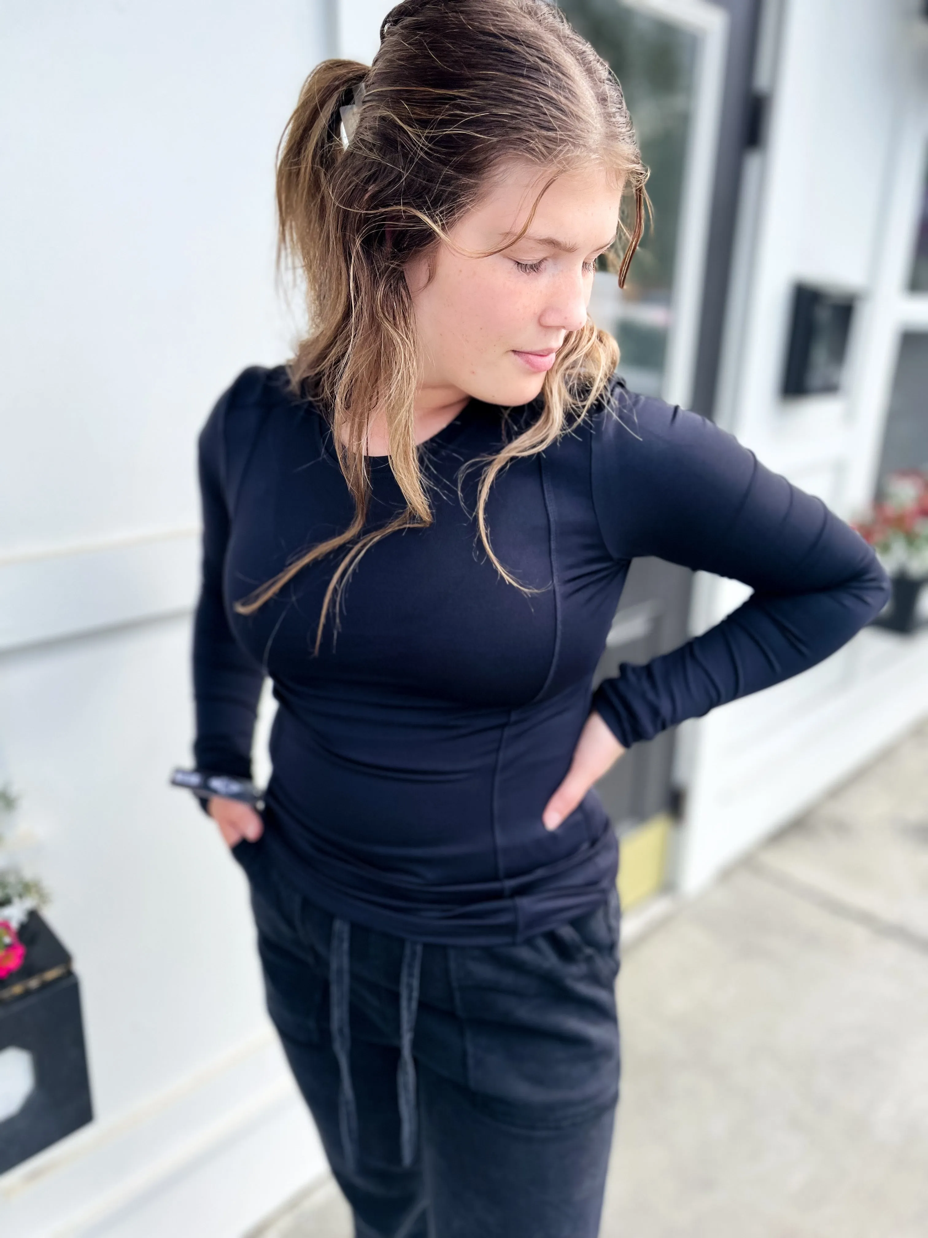 Active Performance LS Top- BLK