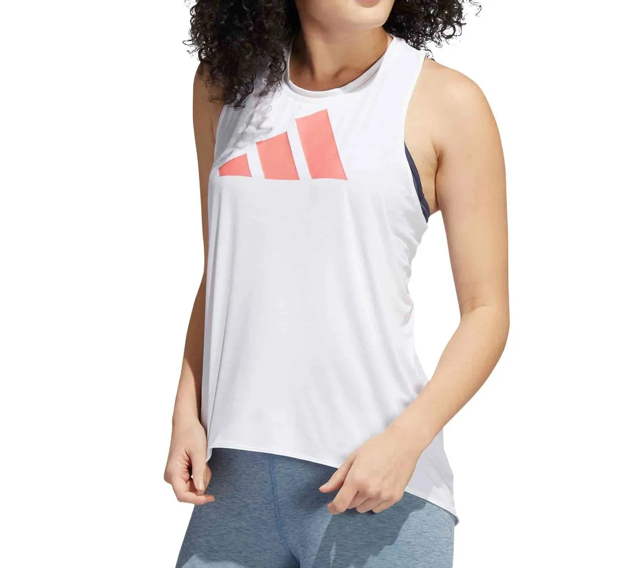 adidas 3-Stripes Women's White Activewear Tank Top Size Medium (New)