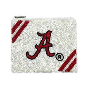 Alabama White Coin Pouch