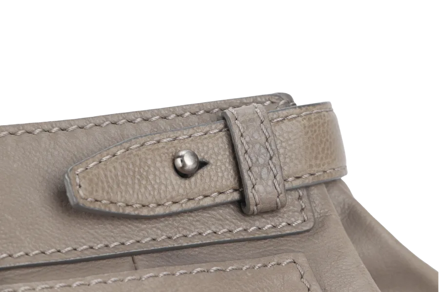 ALEXANDER WANG GREY CALF LEATHER CLUTCH BAG NO DUST COVER