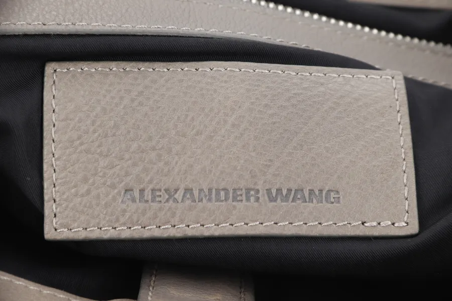 ALEXANDER WANG GREY CALF LEATHER CLUTCH BAG NO DUST COVER