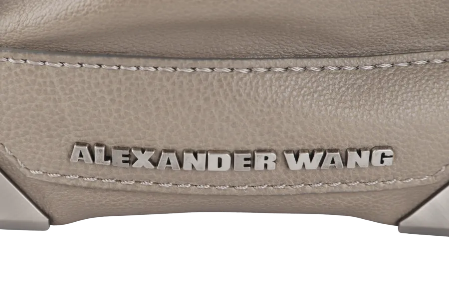 ALEXANDER WANG GREY CALF LEATHER CLUTCH BAG NO DUST COVER