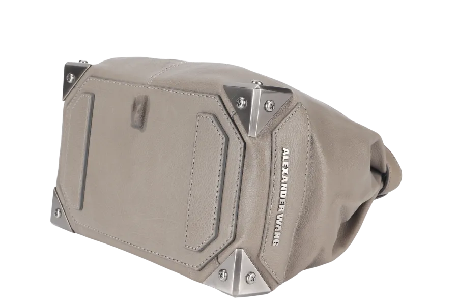ALEXANDER WANG GREY CALF LEATHER CLUTCH BAG NO DUST COVER