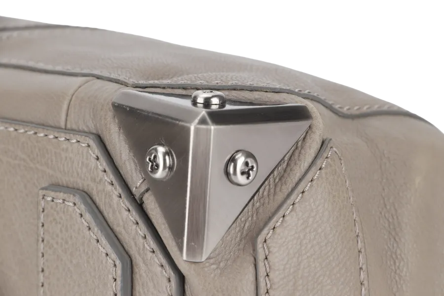 ALEXANDER WANG GREY CALF LEATHER CLUTCH BAG NO DUST COVER