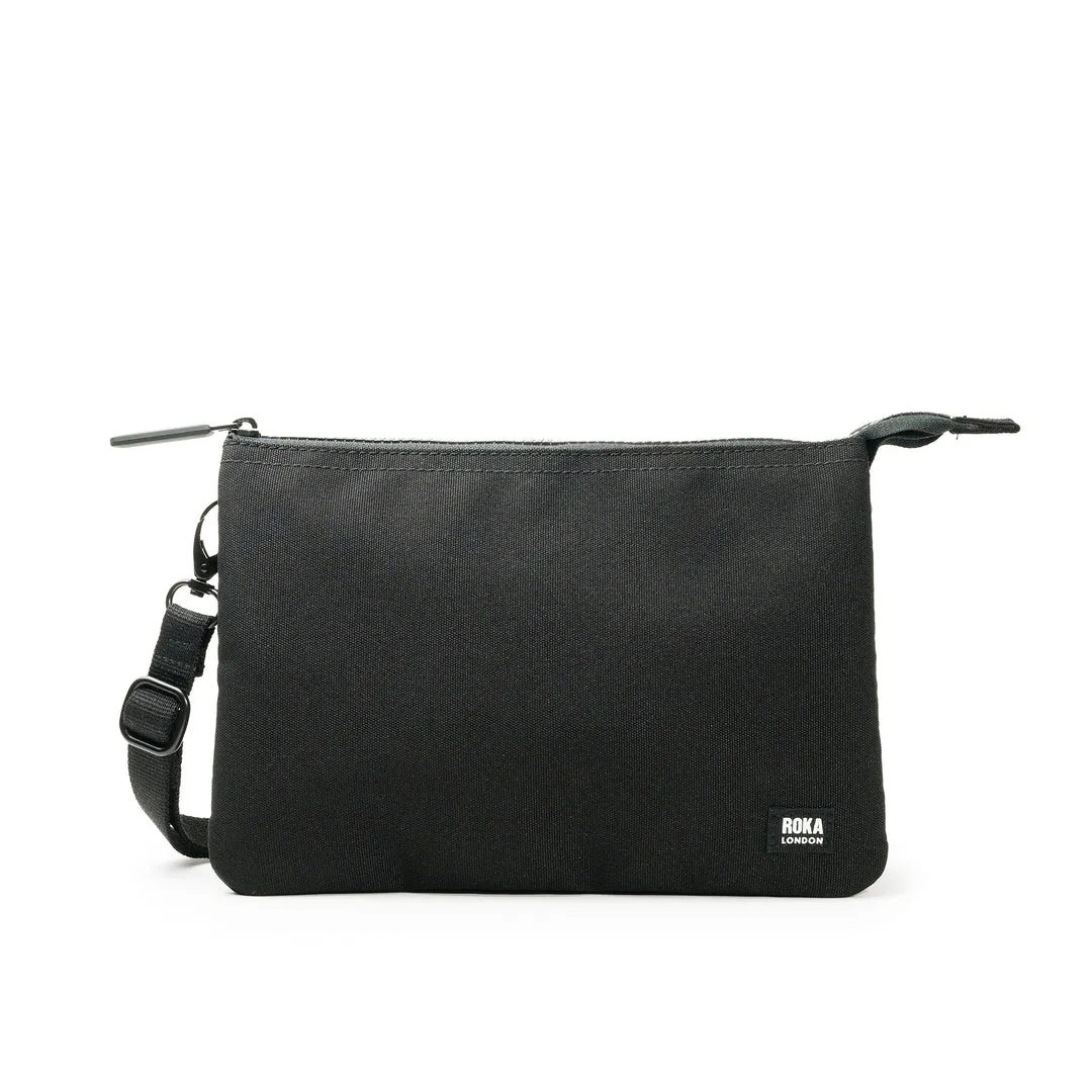 ALL BLACK CARNABY CROSSBODY XL RECYCLED CANVAS