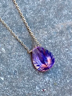 Amethyst Sunburst Necklace