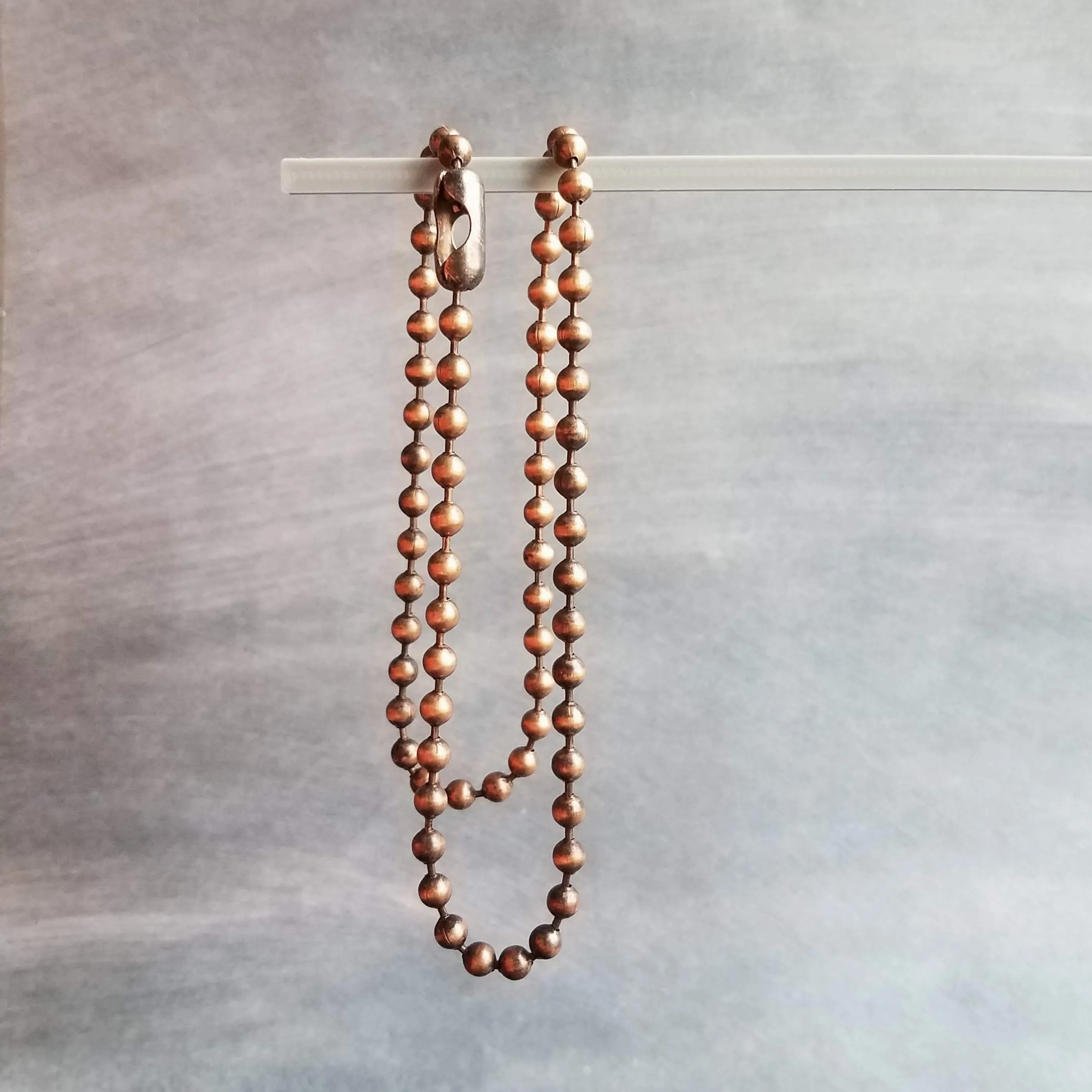 Antique Copper Ball Chain Necklace, chunky chain, punk chain, punk jewelry, large ball chain, ball chain choker, solid copper jewelry, beaded copper chain