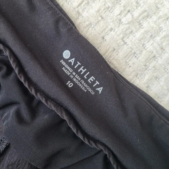 Athleta Activewear Black Shorts Women's Size 10