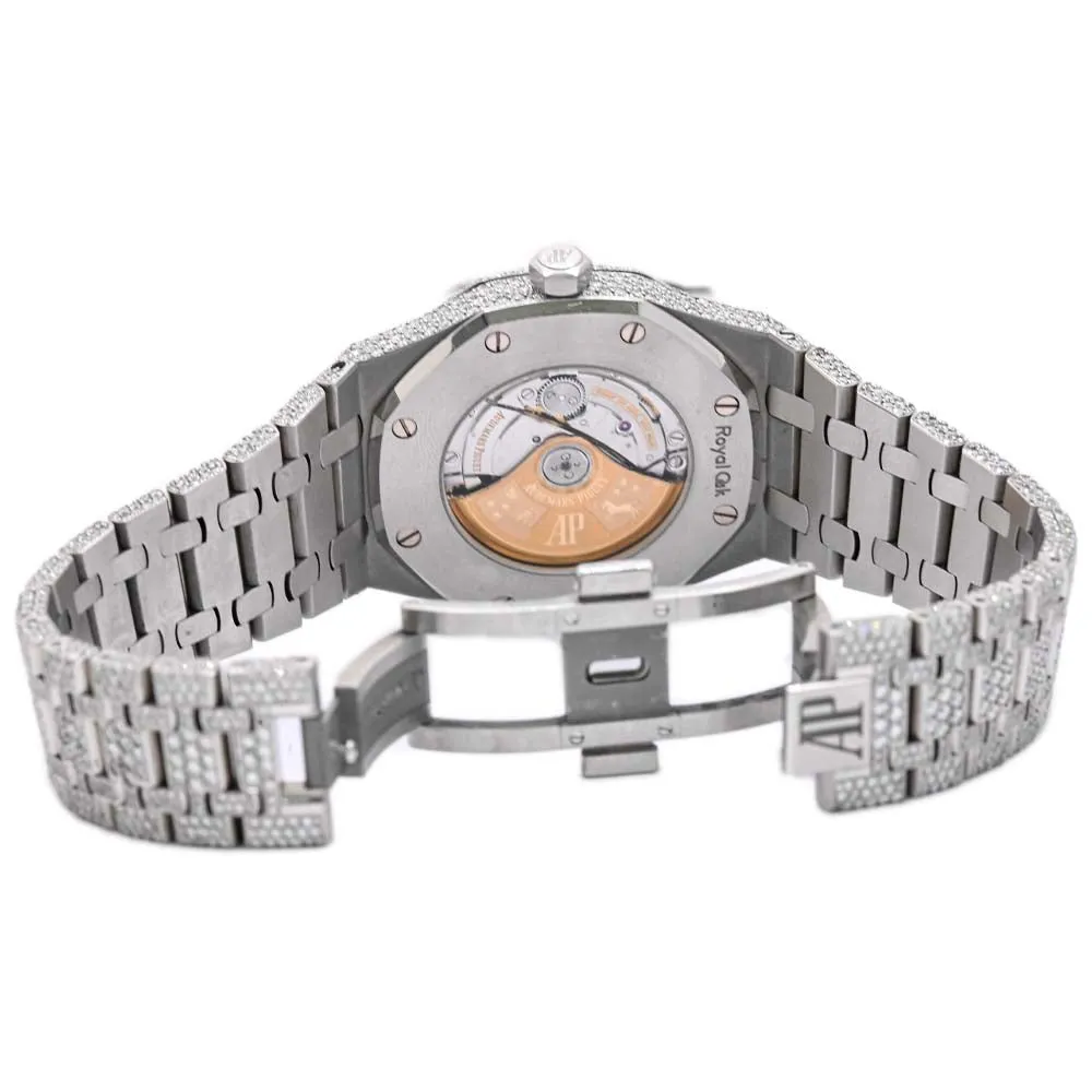 Audemars Piguet Mens Royal Oak Stainless Steel 41mm Black Stick Dial Watch Reference #: 15500ST.OO.1220ST.03