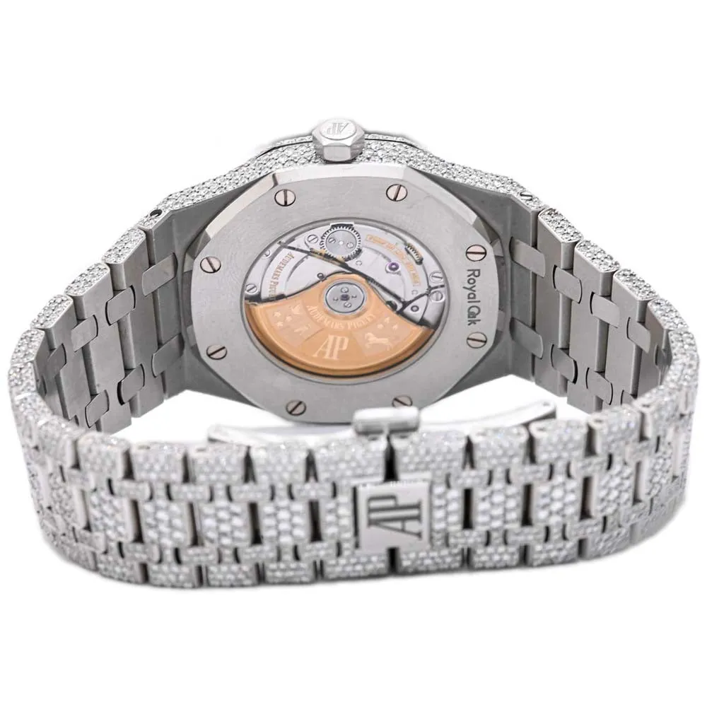 Audemars Piguet Mens Royal Oak Stainless Steel 41mm Black Stick Dial Watch Reference #: 15500ST.OO.1220ST.03