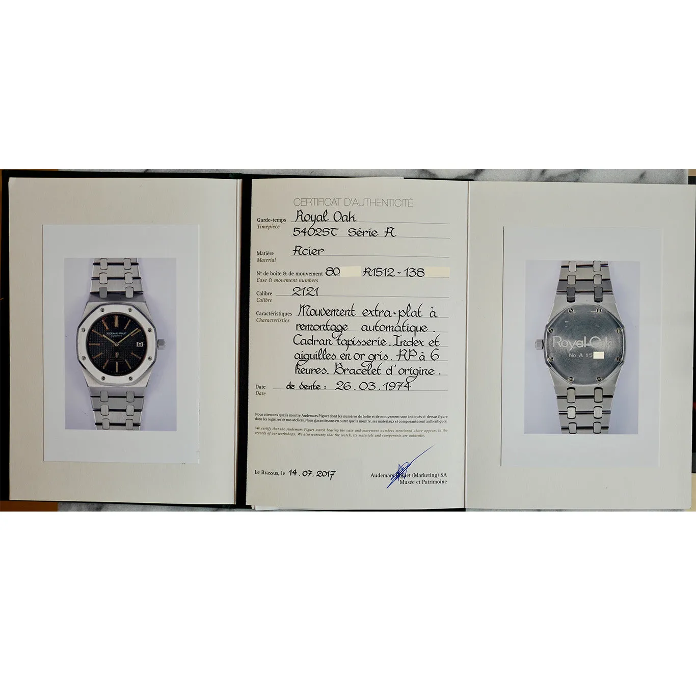 Audemars Piguet Royal Oak Jumbo A-Series Watch Ref. 5402