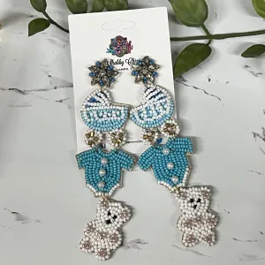 Baby Boy Beaded Earrings