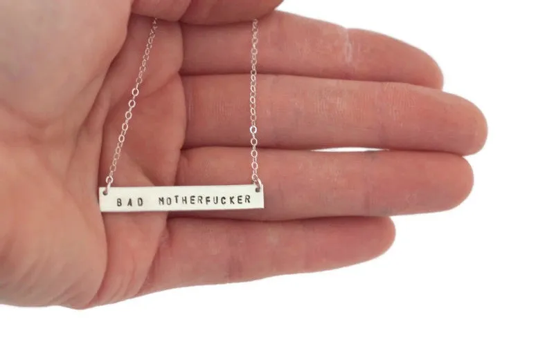 Bad Motherfucker Bar Necklace