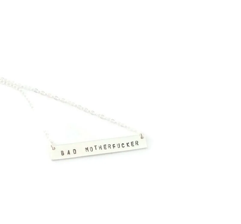 Bad Motherfucker Bar Necklace
