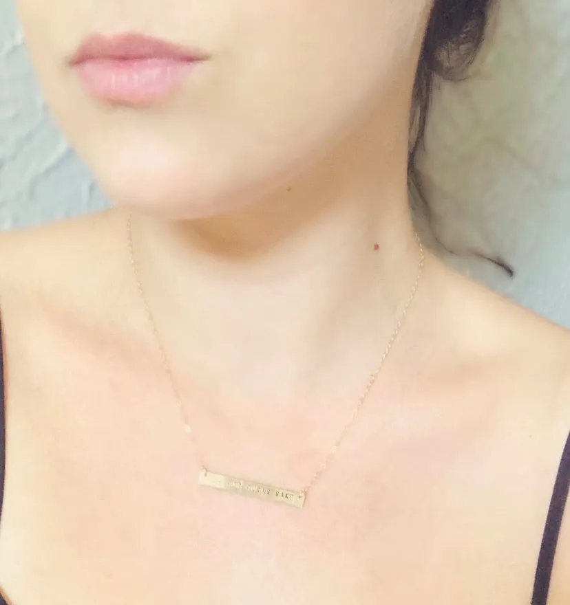 Bad Motherfucker Bar Necklace