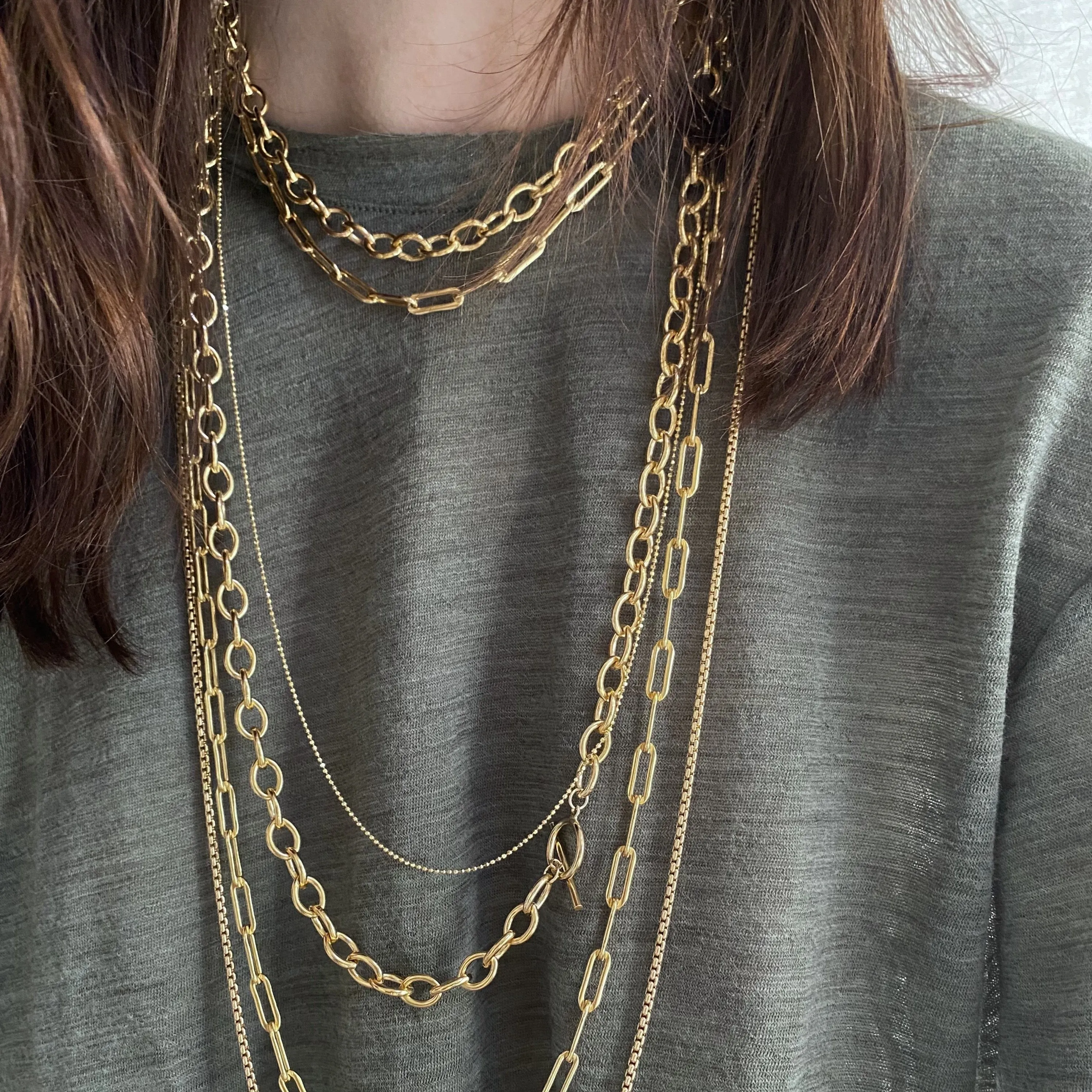 Ball Chain Necklace - Gold