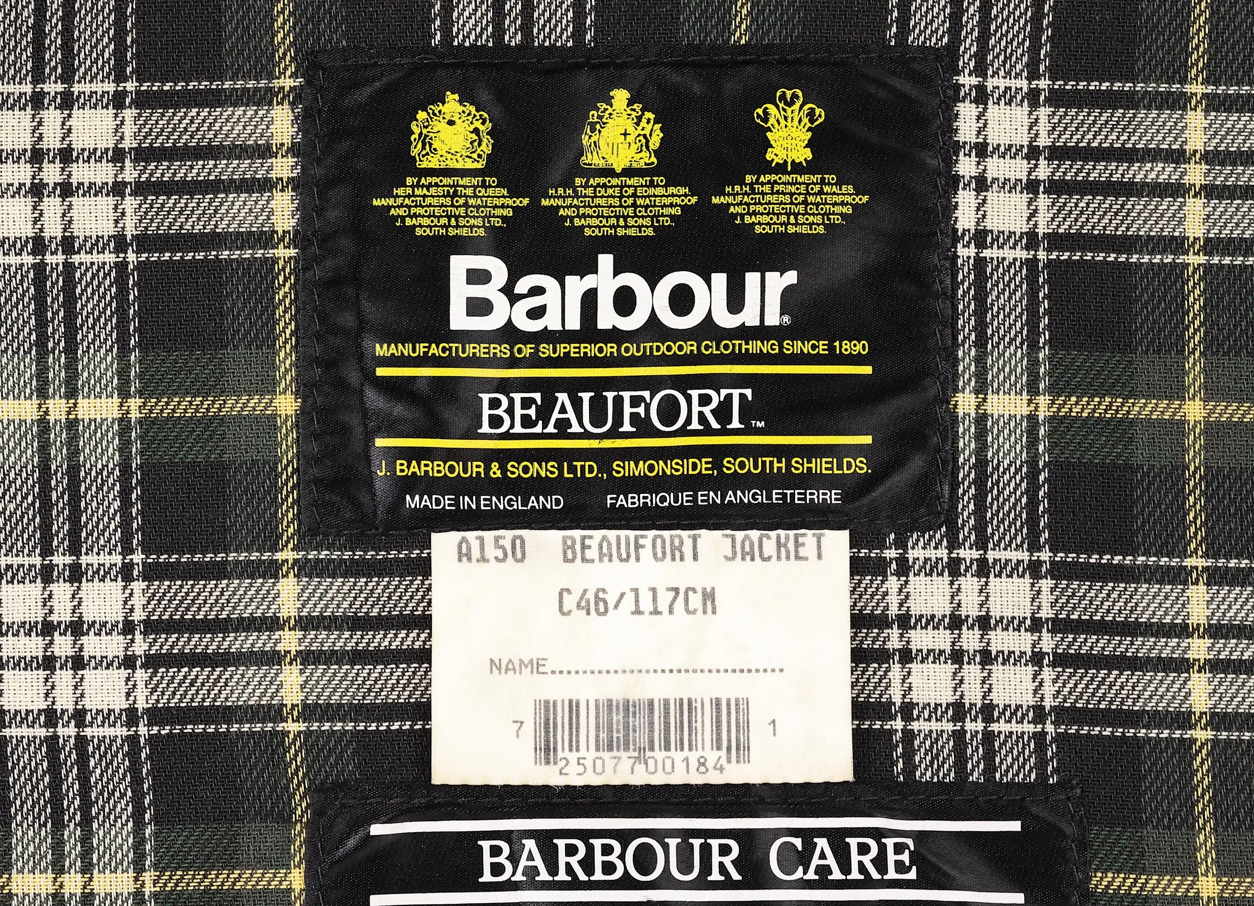 Barbour Beaufort Wax Jacket Coat - Green - XL