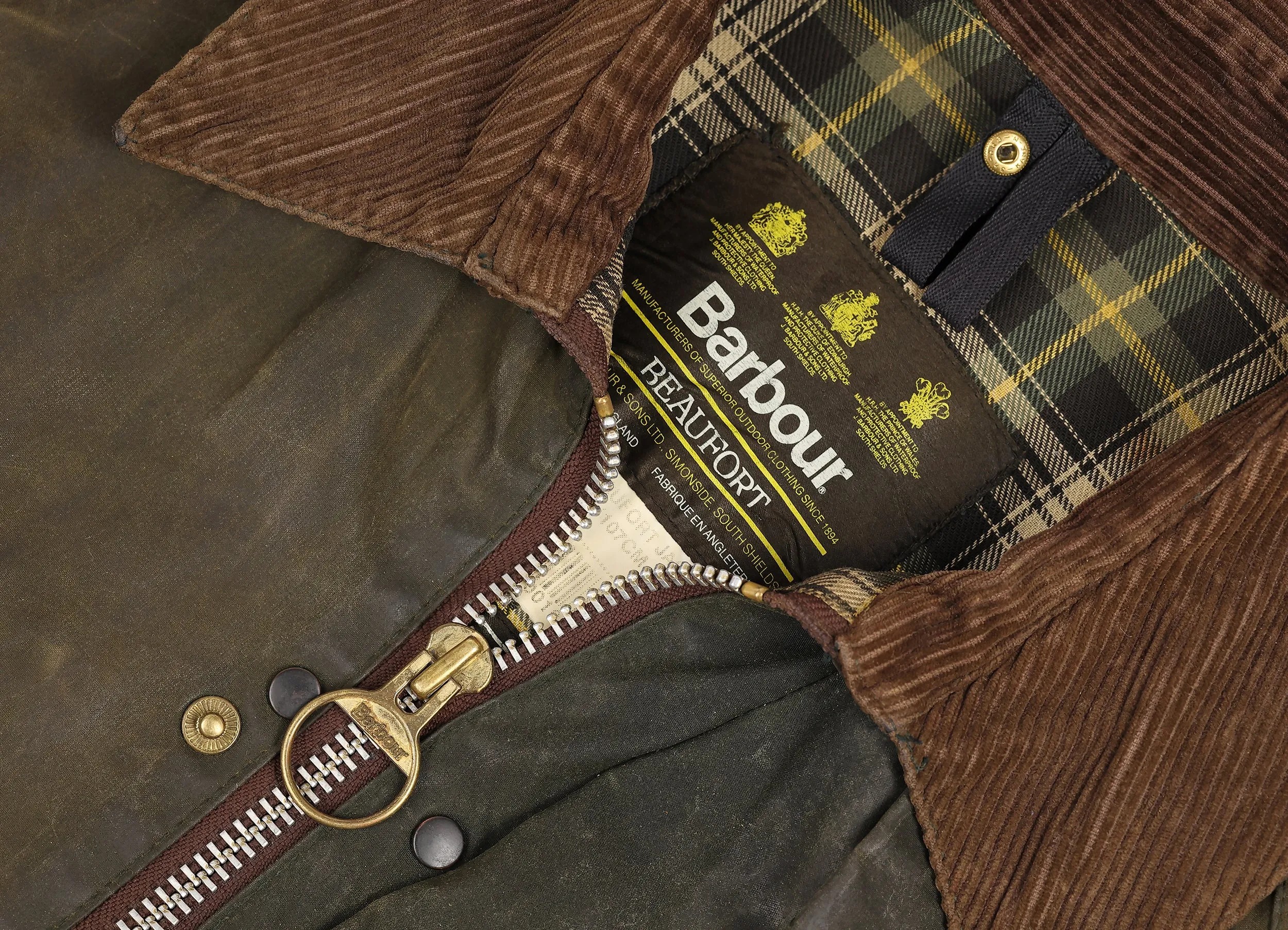 Barbour Beaufort Wax Jacket - Green - L