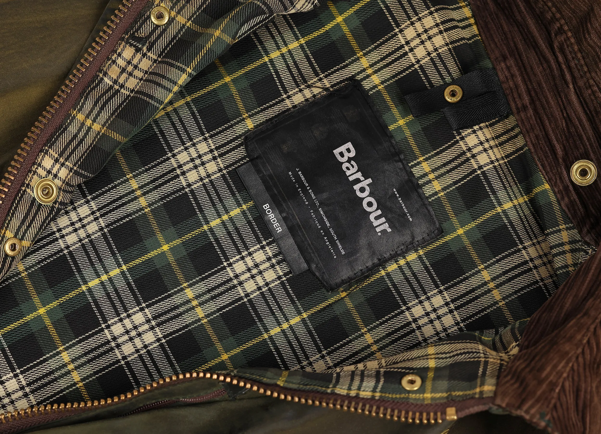 Barbour Border Wax Jacket Coat - Green - XXL