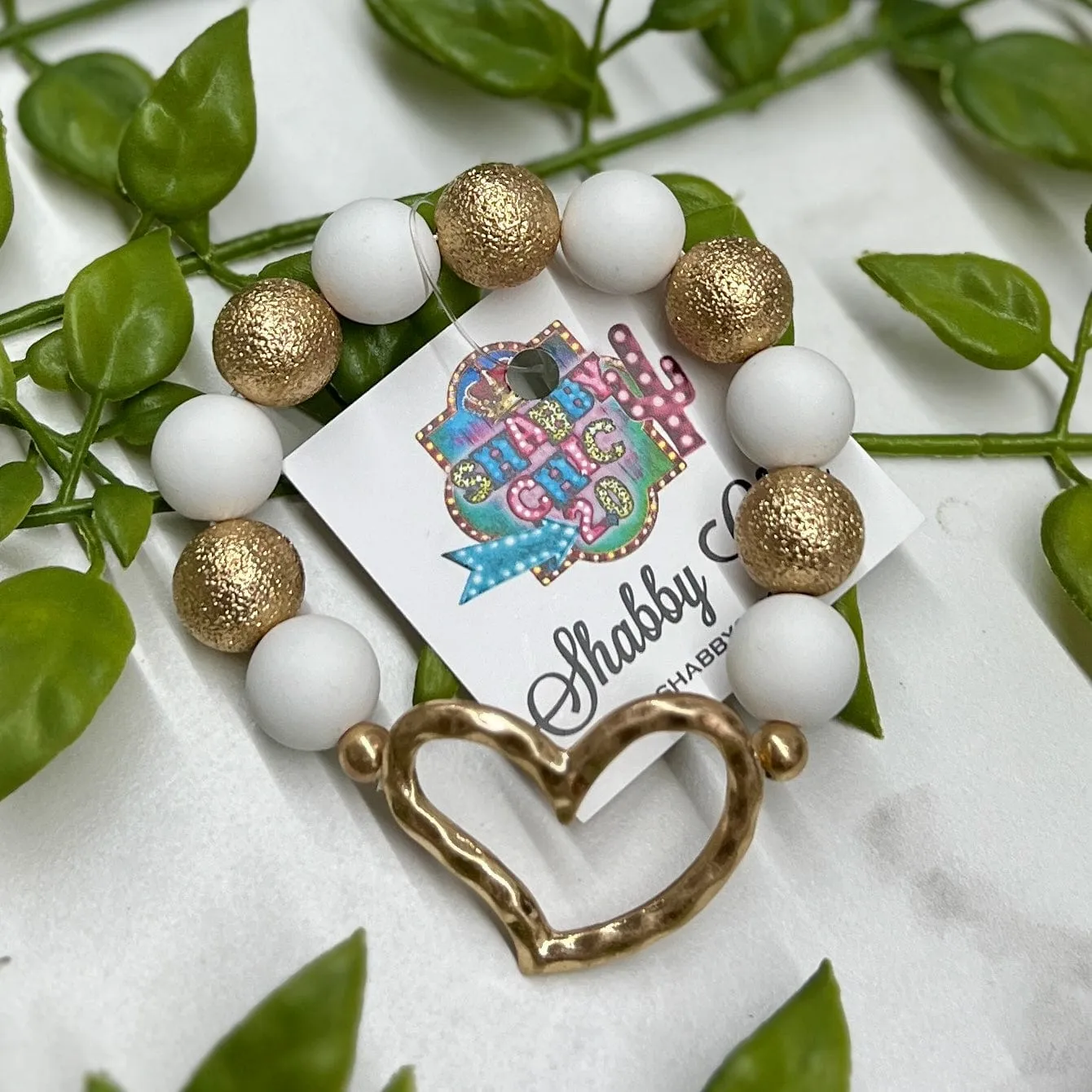 Beaded Heart Bracelet