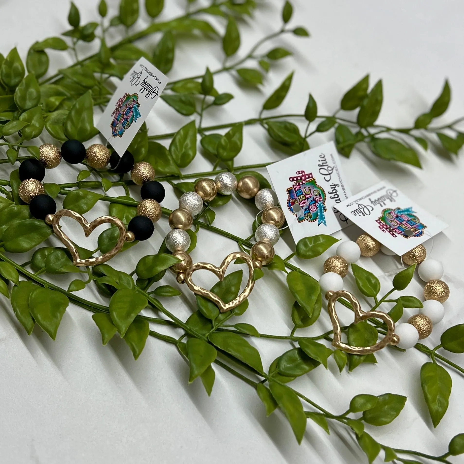 Beaded Heart Bracelet