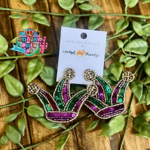 Beaded Jester Hat Earrings