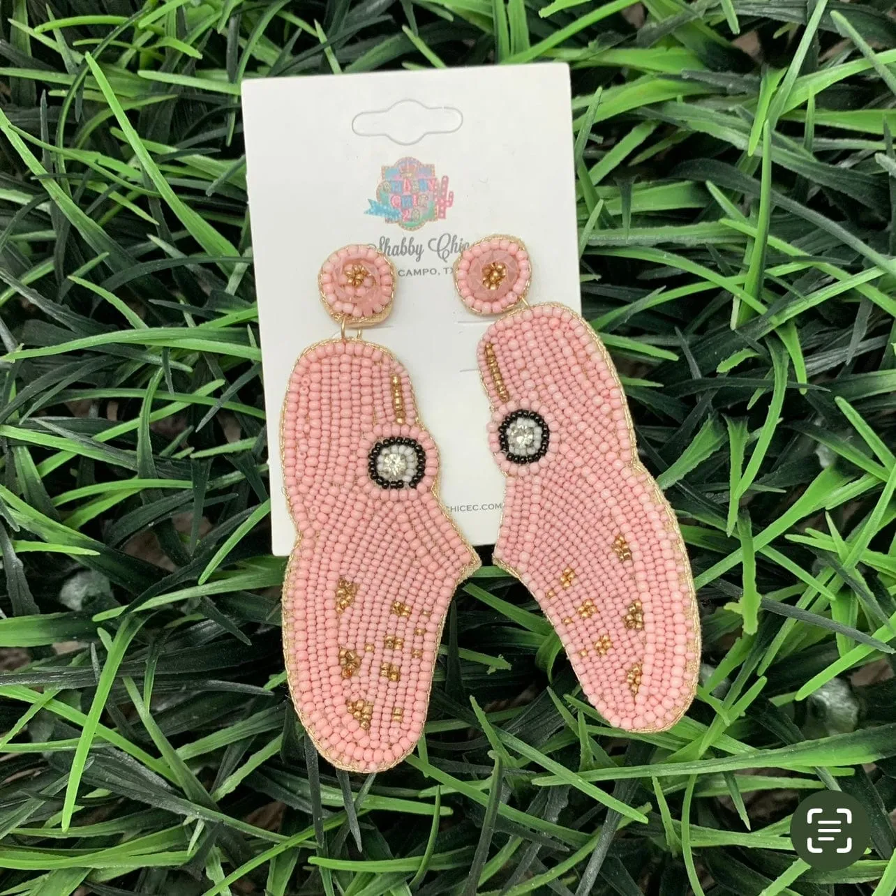 Beaded Shoe Earrings
