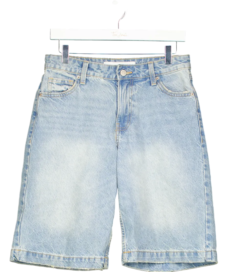 Bershka Blue Baggy Denim Shorts UK XS/S