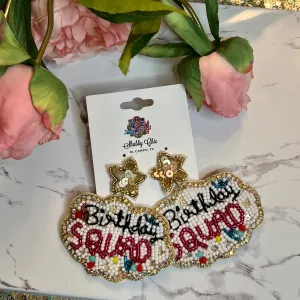 Birthday Squad Earrings - AB Stones