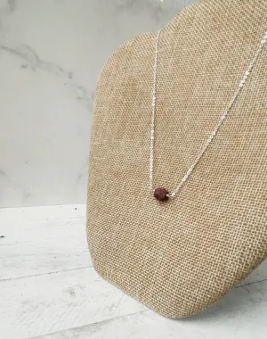 Birthstone Necklace - July - Ruby