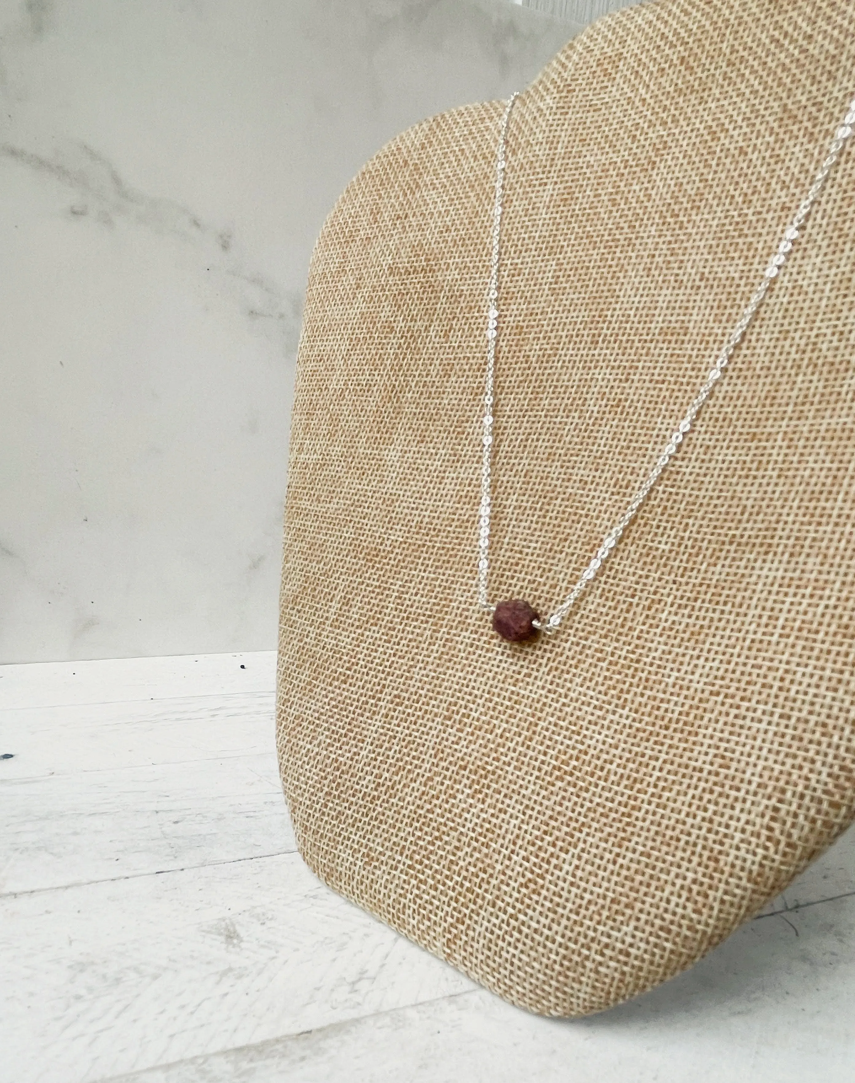 Birthstone Necklace - July - Ruby