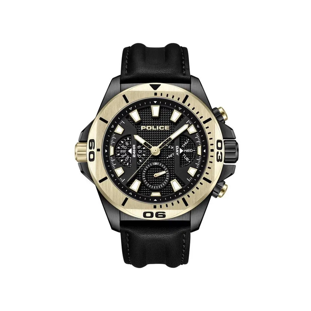Black Artificial Leather Watch